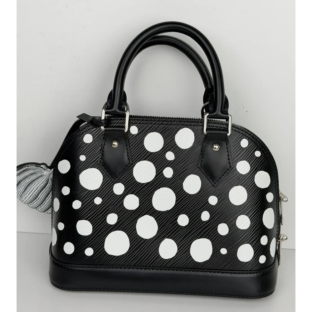 Louis Vuitton x Yayoi Kusama Alma BB Handbag in Black Epi Leather NFC B9 - Picture 2 of 16